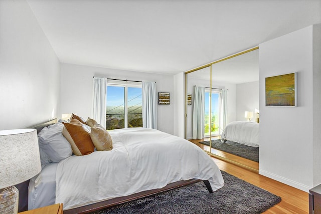 128 Las Alturas Rd, Santa Barbara, CA 93103 - bedroom featuring wood finished floors and a closet