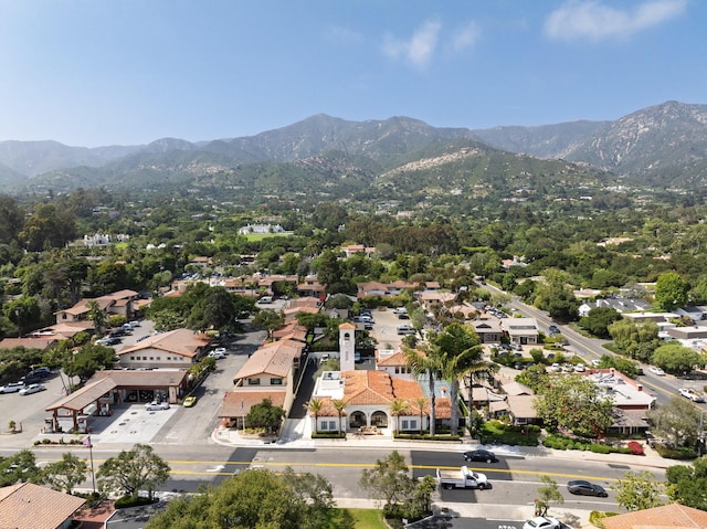 1067 E Mountain Dr, Santa Barbara, CA 93108 - aerial view of residential area featuring a mountainous background