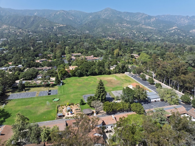 1067 E Mountain Dr, Santa Barbara, CA 93108 - aerial overview of property's location featuring mountains