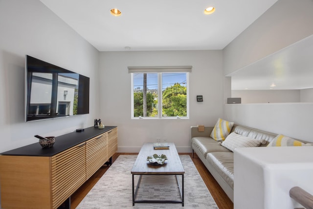 1312 Shoreline Dr, Santa Barbara, CA 93109 - living area with wood finished floors and recessed lighting