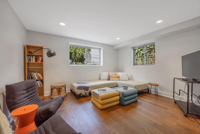1312 Shoreline Dr, Santa Barbara, CA 93109 - living area with wood finished floors and recessed lighting