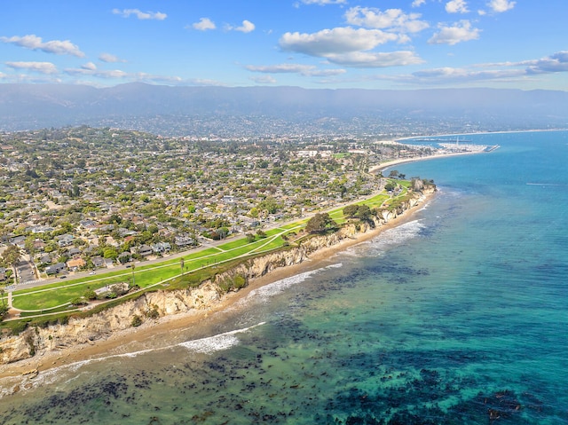 1312 Shoreline Dr, Santa Barbara, CA 93109 - drone / aerial view of a water and mountain view