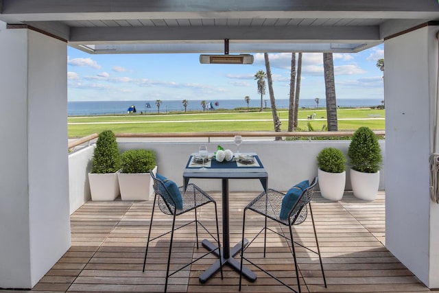 1312 Shoreline Dr, Santa Barbara, CA 93109 - deck with a water view and golf course view