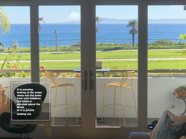 1312 Shoreline Dr, Santa Barbara, CA 93109 - water view with a mountainous background