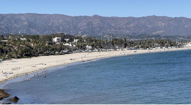 1312 Shoreline Dr, Santa Barbara, CA 93109 - water view featuring local beach and a mountainous background