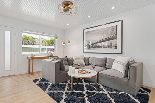 160 Ash Ave, Carpinteria, CA 93013 - living room featuring light wood-type flooring and recessed lighting