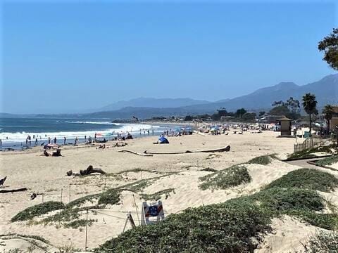 160 Ash Ave, Carpinteria, CA 93013 - water view featuring a mountainous background and local beach