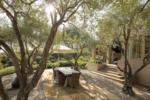 191 E Mountain Dr, Montecito, CA 93108 - view of patio with outdoor dining area