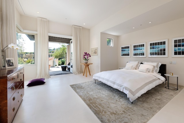 191 E Mountain Dr, Montecito, CA 93108 - bedroom with access to exterior and recessed lighting