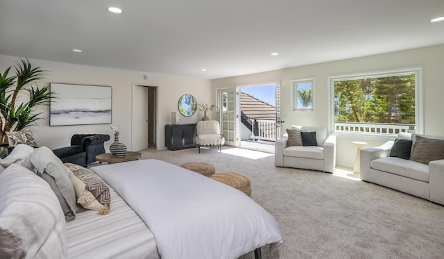 4530 Via Clarice, Santa Barbara, CA 93111 - bedroom featuring carpet floors, recessed lighting, and access to outside