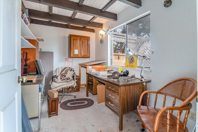 1300 E Airport Ave, Lompoc, CA 93436 - home office featuring beamed ceiling
