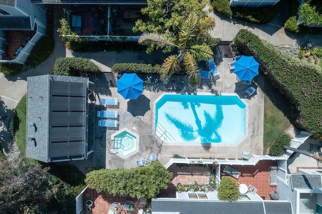 4515 Carpinteria Ave Unit G, Carpinteria, CA 93013 - aerial view of a pool area