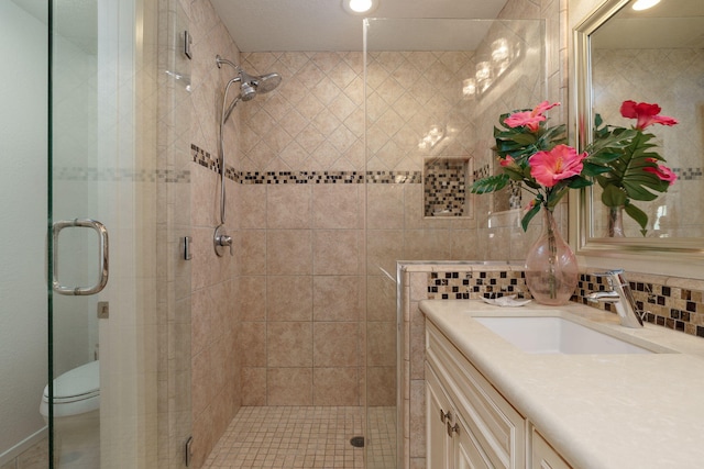 2206 Martinique Ln, Oxnard, CA 93035 - full bathroom with a shower stall, vanity, and recessed lighting