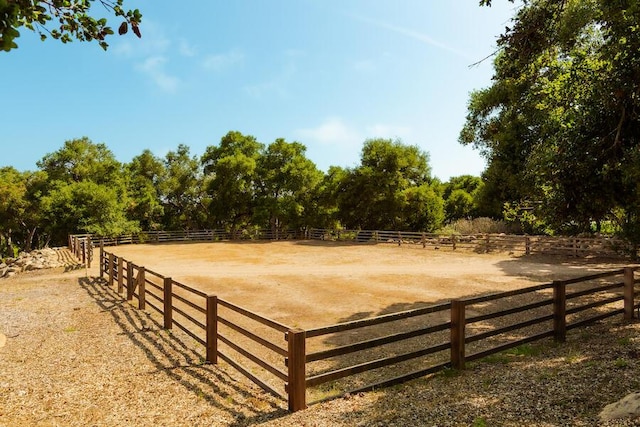 405 Toro Canyon Rd, Carpinteria, CA 93013 - view of yard featuring an enclosed horse arena and a view of countryside