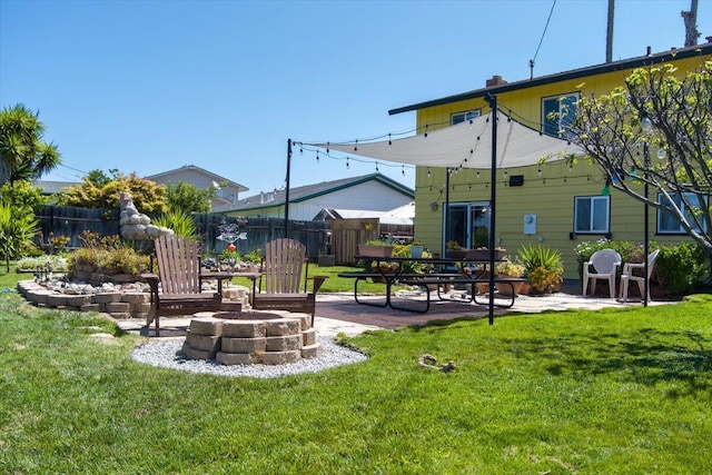 412 Milky Way, Lompoc, CA 93436 - view of yard featuring a patio area and an outdoor fire pit