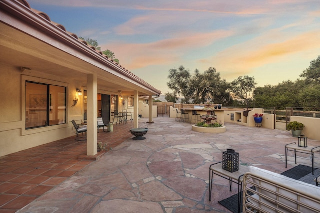 80 Bobcat Springs Rd, Buellton, CA 93427 - patio terrace at dusk featuring a patio