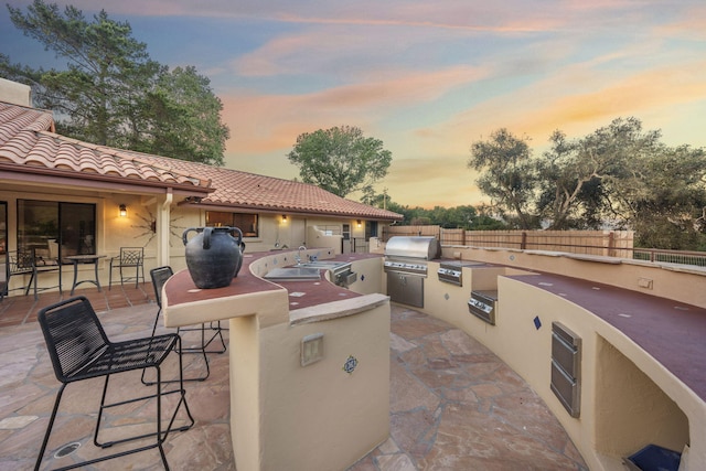 80 Bobcat Springs Rd, Buellton, CA 93427 - view of patio / terrace with an outdoor kitchen and a sink