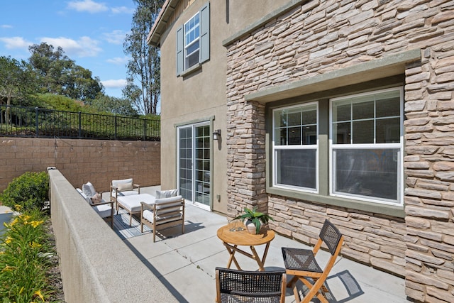 6594 Pipeline Pl, Goleta, CA 93117 - view of patio featuring an outdoor hangout area