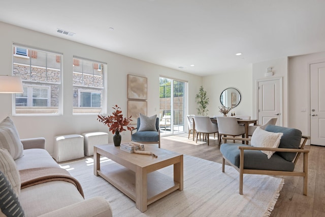 6594 Pipeline Pl, Goleta, CA 93117 - living area featuring light wood-style floors and recessed lighting