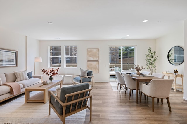 6594 Pipeline Pl, Goleta, CA 93117 - living area featuring light wood-type flooring and recessed lighting