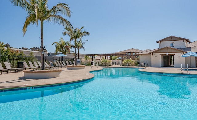 6594 Pipeline Pl, Goleta, CA 93117 - community pool featuring a patio area