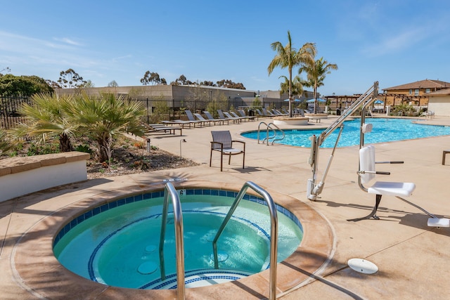6594 Pipeline Pl, Goleta, CA 93117 - community pool featuring a hot tub and a patio