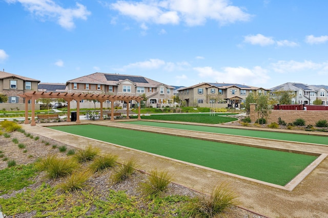6594 Pipeline Pl, Goleta, CA 93117 - view of property's community featuring a game area, a residential view, and a pergola