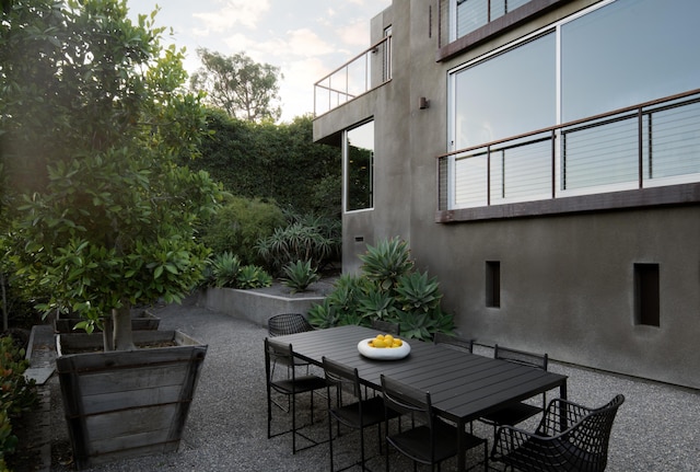 1944 Eucalyptus Hill Rd, Santa Barbara, CA 93108 - patio / terrace featuring outdoor dining area, a patio, and a garden