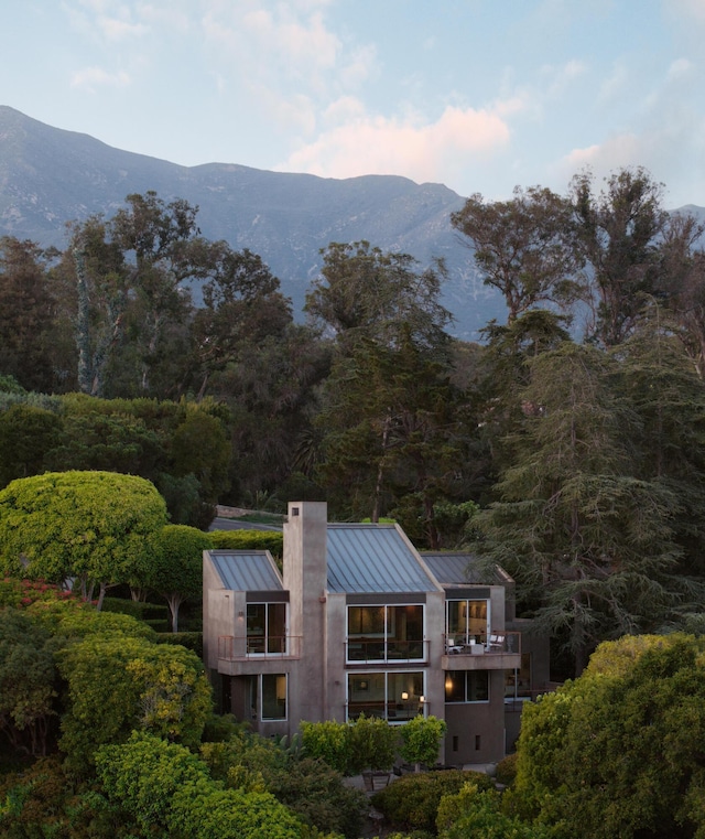 1944 Eucalyptus Hill Rd, Santa Barbara, CA 93108 - view of mountain background featuring a heavily wooded area