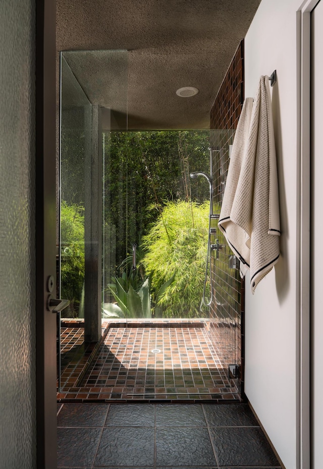 1944 Eucalyptus Hill Rd, Santa Barbara, CA 93108 - doorway with stone tile floors