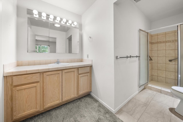 886 Raddue Ave, Santa Barbara, CA 93111 - bathroom featuring a stall shower and vanity
