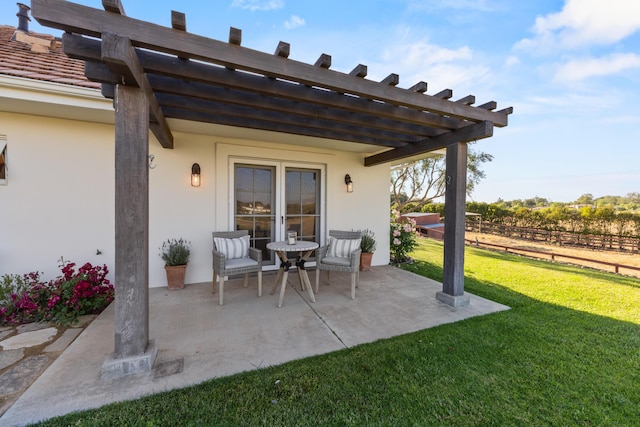 1740 Still Meadow Rd, Solvang, CA 93463 - view of patio featuring a pergola