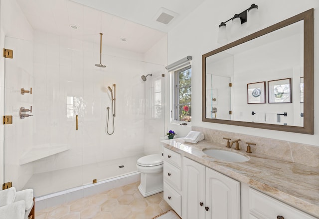 1740 Still Meadow Rd, Solvang, CA 93463 - full bath with a stall shower, vanity, and tile patterned floors