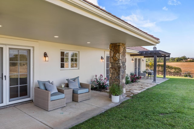 1740 Still Meadow Rd, Solvang, CA 93463 - view of patio with a pergola