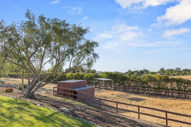1740 Still Meadow Rd, Solvang, CA 93463 - view of yard with an outbuilding, an exterior structure, a rural view, and a pole building