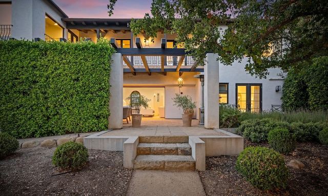 2641 Dorking Pl, Santa Barbara, CA 93105 - view of front of home featuring a balcony and stucco siding