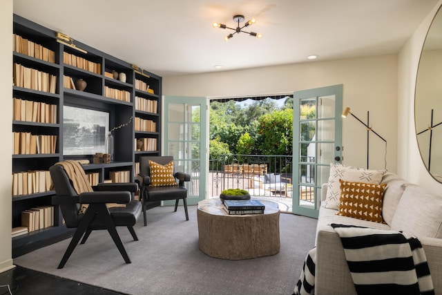 205 S Lomita Ave, Ojai, CA 93023 - sitting room with a chandelier