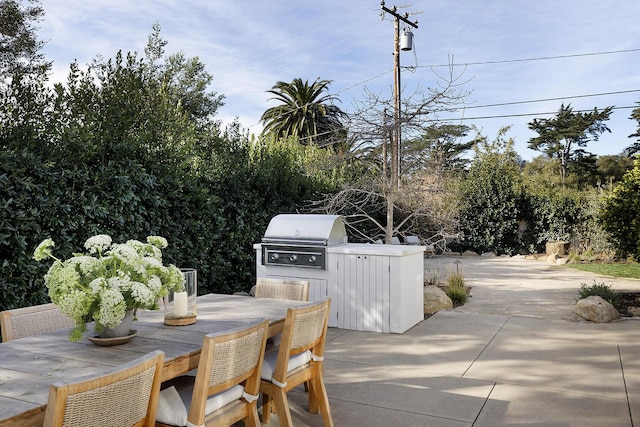 602 Parra Grande Ln, Montecito, CA 93108 - view of patio / terrace with outdoor dining space and an outdoor kitchen
