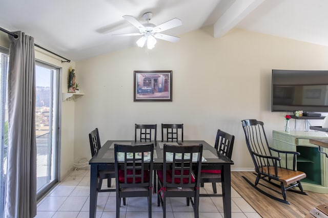 3608 Via Orilla, Lompoc, CA 93436 - tiled dining room with ceiling fan and baseboards