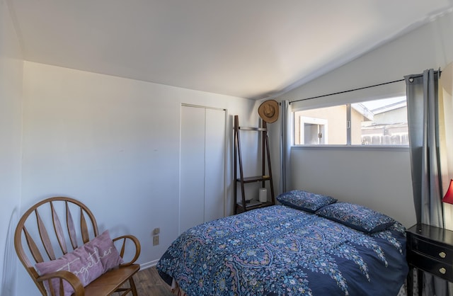 3608 Via Orilla, Lompoc, CA 93436 - bedroom featuring vaulted ceiling and wood finished floors