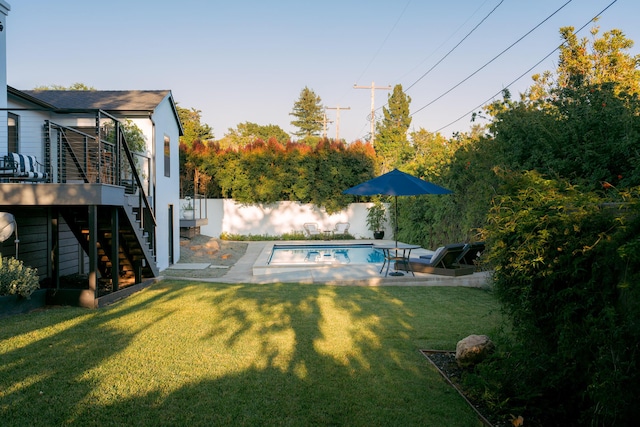 251 Cloydon Cir, Montecito, CA 93108 - view of yard with stairway, a deck, and a patio