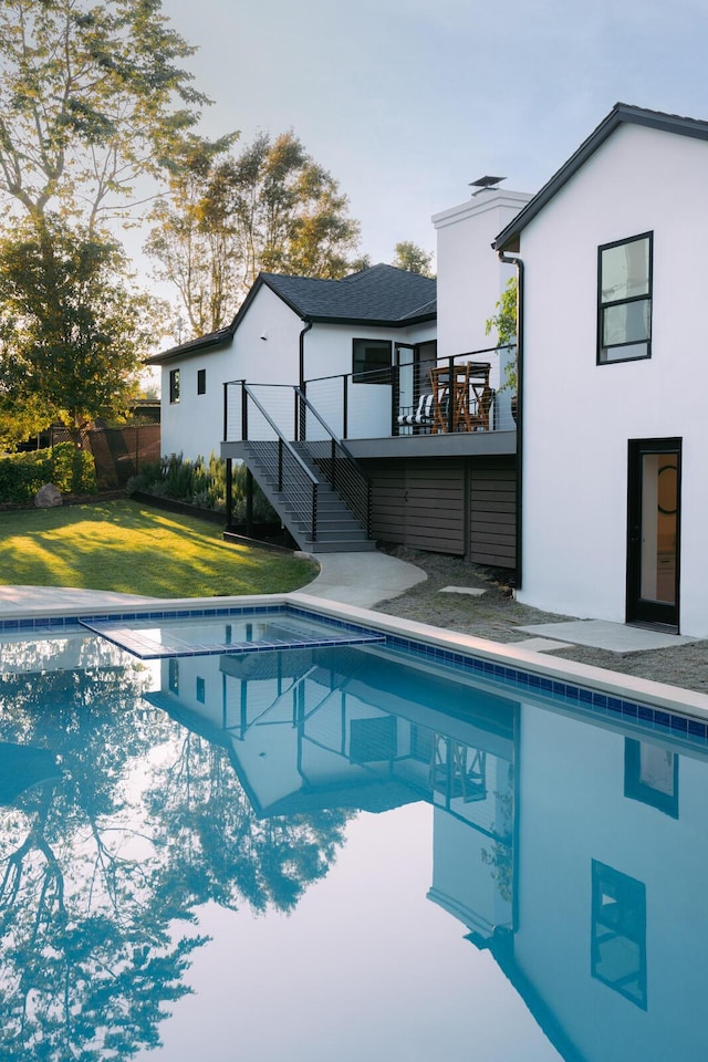 251 Cloydon Cir, Montecito, CA 93108 - view of pool with stairs and a yard