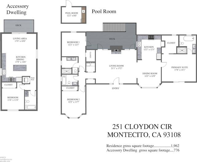 251 Cloydon Cir, Montecito, CA 93108 - view of floor plan / room layout