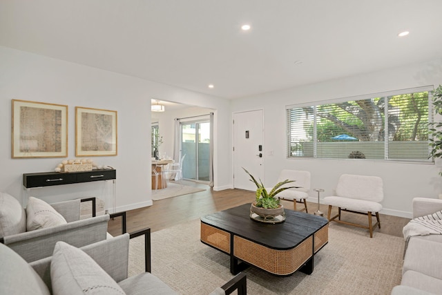 1701 Anacapa St Unit 6, Santa Barbara, CA 93101 - living room with wood finished floors and recessed lighting