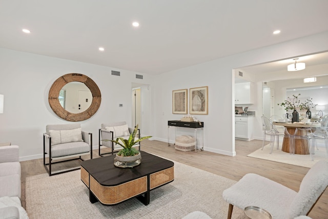 1701 Anacapa St Unit 6, Santa Barbara, CA 93101 - living room with light wood-style floors and recessed lighting