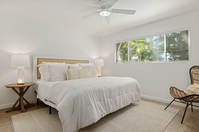 1701 Anacapa St Unit 6, Santa Barbara, CA 93101 - bedroom with light wood finished floors and a ceiling fan