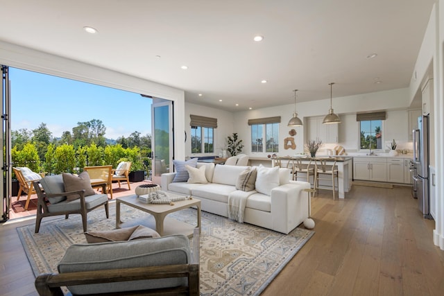 3718 State St Unit 314, Santa Barbara, CA 93105 - living room with recessed lighting and light wood-type flooring