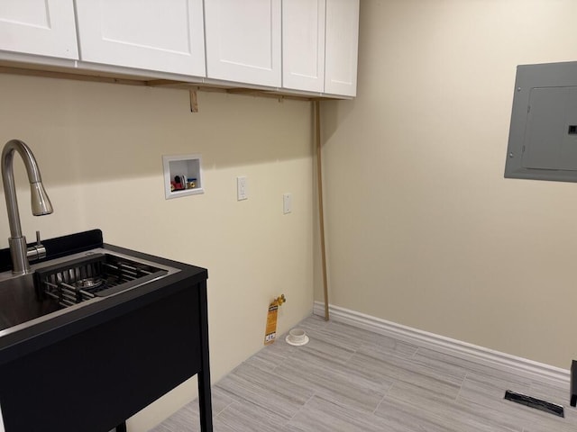 19 W Quinto St, Santa Barbara, CA 93105 - laundry area featuring electric panel and washer hookup