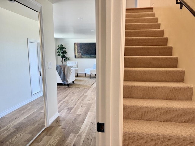 19 W Quinto St, Santa Barbara, CA 93105 - stairway with wood finished floors and baseboards