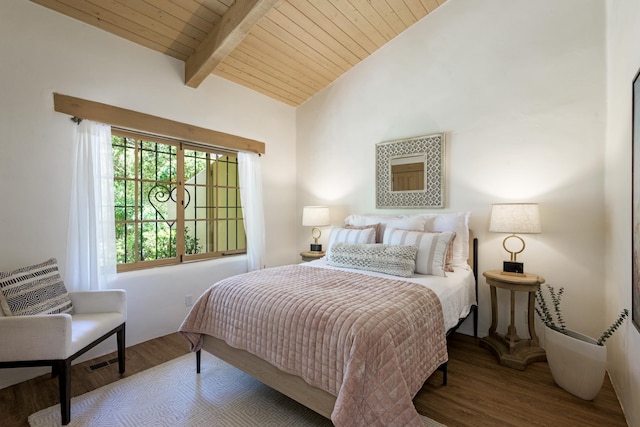 601 San Ysidro Rd, Santa Barbara, CA 93108 - bedroom with wood ceiling and wood finished floors